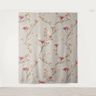 Romantic Botanical Wall Tapestry - Heart Blossom