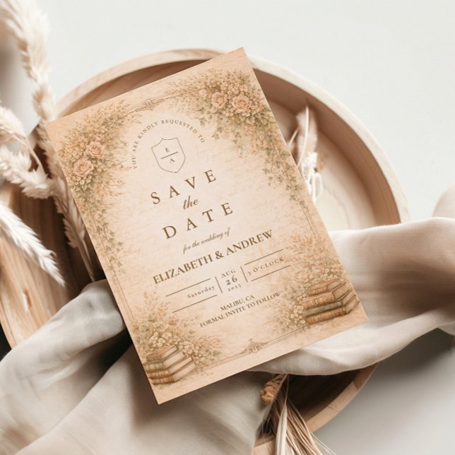 Romantic Botanical Wildflower Garden Wedding Save The Date (Creator Uploaded)