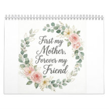 Romantic Botanical Wreath Mother's Day Quote Gift
