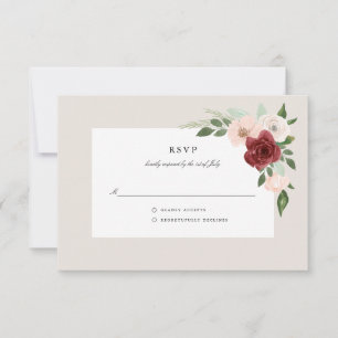 Romantic Bouquet RSVP Card