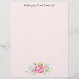 Romantic Bouquet Writing Paper Custom Letterhead