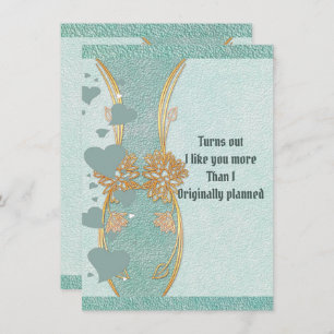 Romantic Boyfriend Teal Blue Floral Vase Valentine