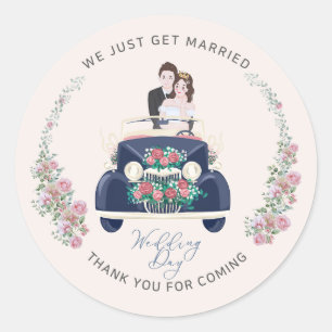 Romantic Bride and Groom Envelope Seal