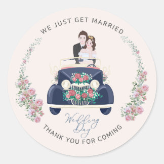 Romantic Bride and Groom Envelope Seal