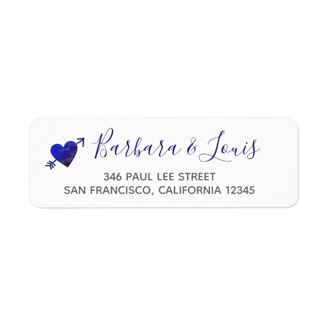 romantic bride groom love contact address (Front)