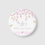 Romantic Bright Pink Floral Wedding Magnet<br><div class="desc">This pretty little magnet is perfect to sent to your friends as a "save the date". It is part of our Foil Gilded Floral Summer Wedding Collection, find more matching items to make your wedding a memorable event not only for yourself but everyone present! The modern boho design features a...</div>