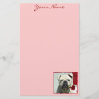 Romantic Bulldog stationary