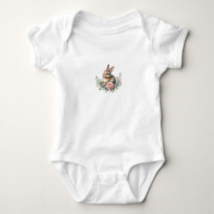 romantic bunny baby bodysuit