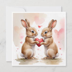 Romantic Bunny Card