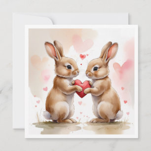 Romantic Bunny Card