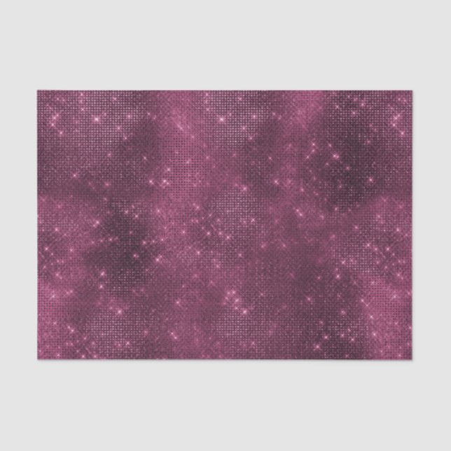 Romantic Burgundy Sparkle Glitzy Bridal Shower Tissue Paper (Front)