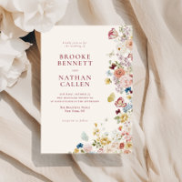 Romantic Butterfly Floral Border Wedding