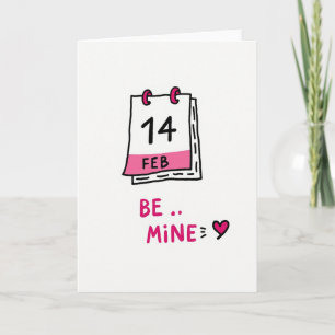 Romantic Calendar Love Card