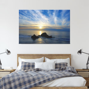 Romantic California Sunset - Wrapped Canvas