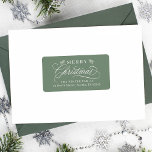 Romantic Calligraphy Christmas Return Address  Label<br><div class="desc">This Christmas return address label featuring elegant and romantic swirly calligraphy lettering with pinecone twigs. For more advanced customisation of this design,  please click the BLUE DESIGN TOOL BUTTON above!</div>