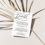 Romantic Calligraphy Details Enclosure Card<br><div class="desc">This romantic calligraphy details enclosure card is perfect for a simple wedding. The modern classic design features fancy swirls and whimsical flourishes with gorgeous elegant hand lettered typography.</div>