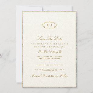 ROMANTIC CALLIGRAPHY & ELEGANT PHOTO SAVE THE DATE INVITATION