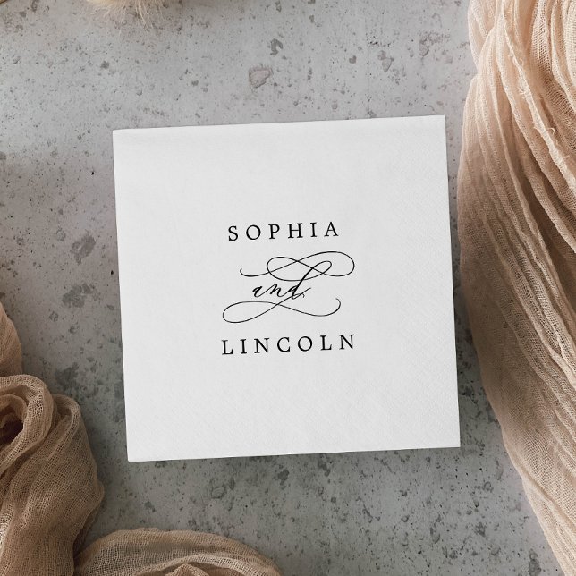 Romantic Calligraphy | Flourish Wedding Napkin (Creator Uploaded)