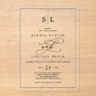 Romantic Calligraphy Minimalist Monogram Wedding