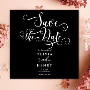 Romantic Calligraphy Script Gothic Wedding Save The Date