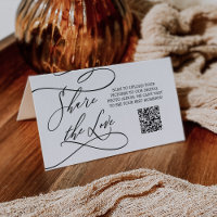 Romantic Calligraphy Share the Love Table Card