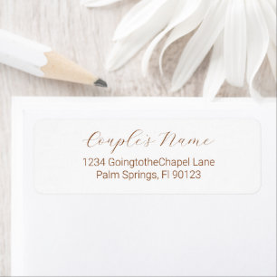 Romantic Calligraphy Terracotta Return Address