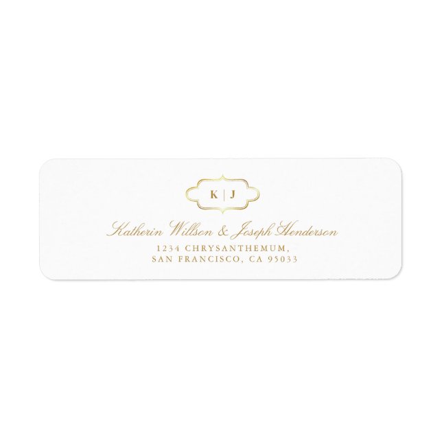  ROMANTIC CALLIGRAPHY WEDDING RETURN ADDRESS (Front)