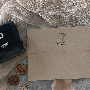 Romantic Calligraphy Wedding Self-inking Stamp