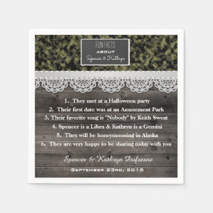 Romantic Camouflage Wedding Napkin