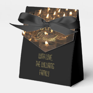 Romantic Candlelight Faux Gold Script Happy Diwali Favour Box