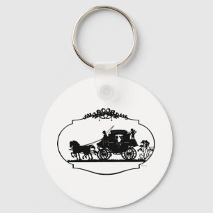 Romantic Carriage Sillhouette Key Ring