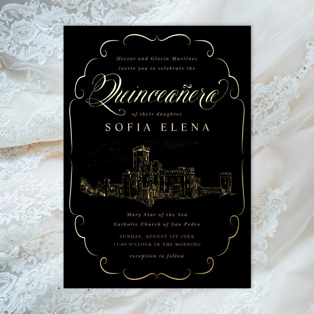 Romantic Castle Fantasy Quinceañera Gold (Creator Uploaded)