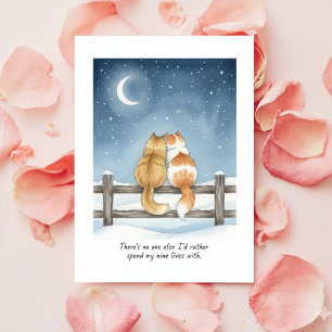 Romantic Cat Lover Valentine Card for My Person