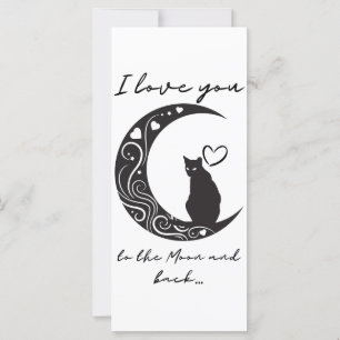 Romantic cat simple Folded Foil Greeting Card
