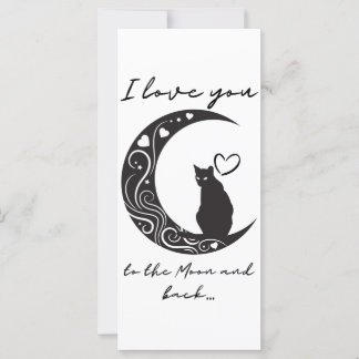 Romantic cat simple Folded Foil Greeting Card