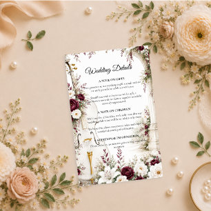 Romantic Cello Garden Elegance Wedding Enclosure Card