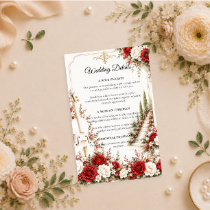 Romantic Cello Staircase Elegance Wedding Enclosure Card