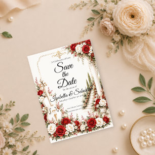 Romantic Cello Staircase Elegance Wedding Save The Date