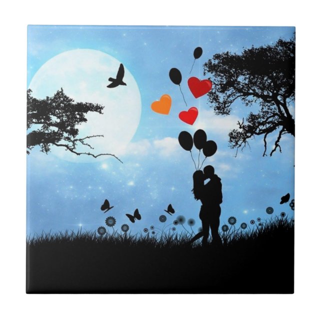 Romantic Ceramic Tile - In Love (Front)