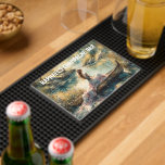Romantic Champagne Bar Bar Mat<br><div class="desc">Personalise this bar mat to suit your own style of bar. Retro Pre-Raphaelite look to this romantic image. Text is editable.</div>