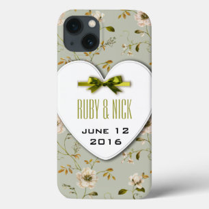 Romantic Charm Vintage Floral Wedding collection iPhone 13 Case