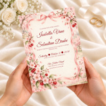Romantic Cherry Blossom Coquette Wedding