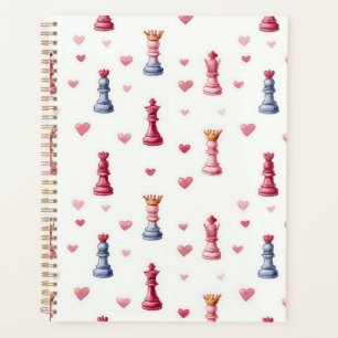 Romantic Chess Hearts Pattern Planner