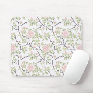 Romantic Chic Blush Pink Flowers Mouse Mat