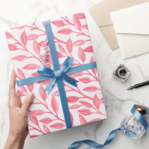 Romantic Chic Botanical Leaves Soft Pink