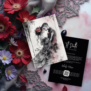 Romantic Chic Charming Gothic Couple Wedding  Save The Date