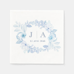 Romantic Chic Classic Floral Wedding Napkin