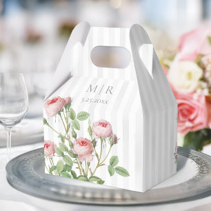 Romantic Chic French Rose Botanical Wedding Favour Box