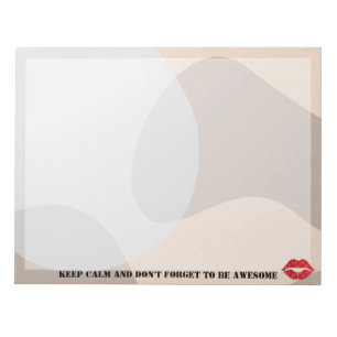 Romantic chic luxe red lips notepad