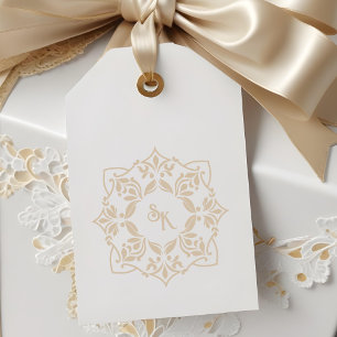 Romantic Chic Wedding Ornate Monogram Initials Rubber Stamp